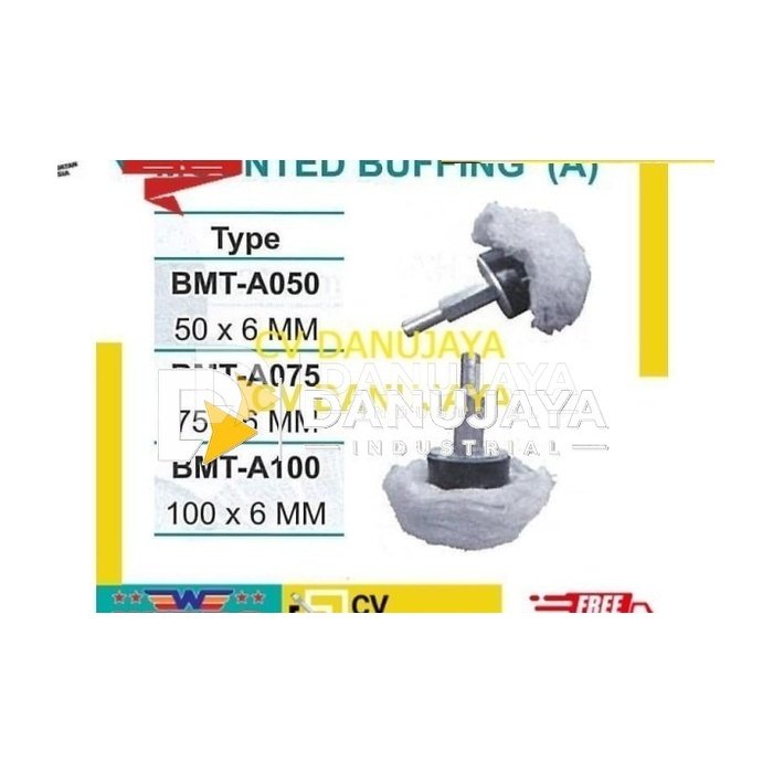 Mounted Buffing (A) type BMT-A050 size 50x6mm - Wipro