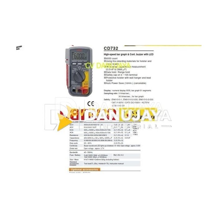 Multitester Multimeter Digital Multifunction SANWA CD732