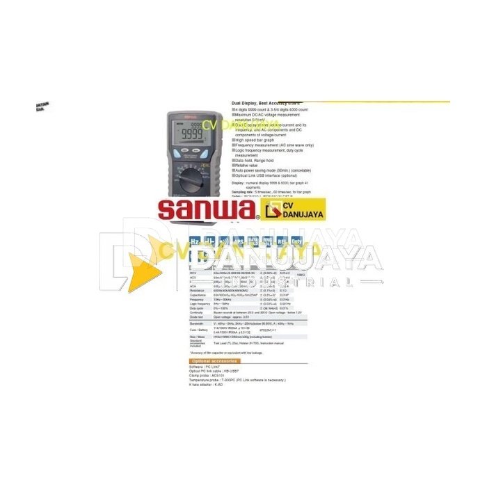 Multitester Multimeter Digital PC Connection SANWA PC700