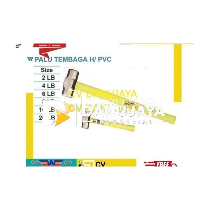 Palu Tembaga Handle Gagang PVC 2 LB ( 1kg ) Wipro