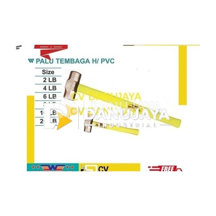 Palu Tembaga Handle Gagang PVC 2kg (4LB) - Wipro