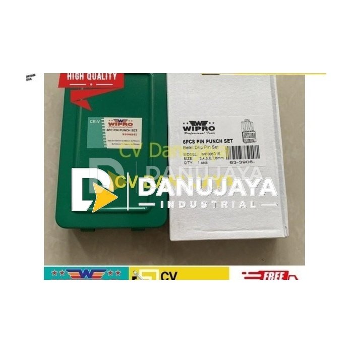 Pin Punch Set 6 pcs Wipro WP006D15 / Alat Penitik / Alat Betel