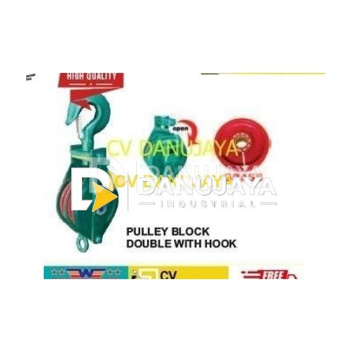 Pulley Block Double With Hook PBD-20 Size 6 inch (2 Ton) WIPRO