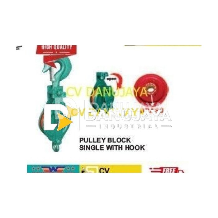 Pulley Block Snatch Katrol Block With Hook PBS-60 Size 12 inch WIPRO