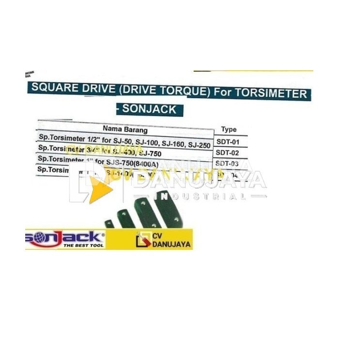 Replacement Square Drive 1/2 Inch Sonjack Torque Wrench Kunci Torsi