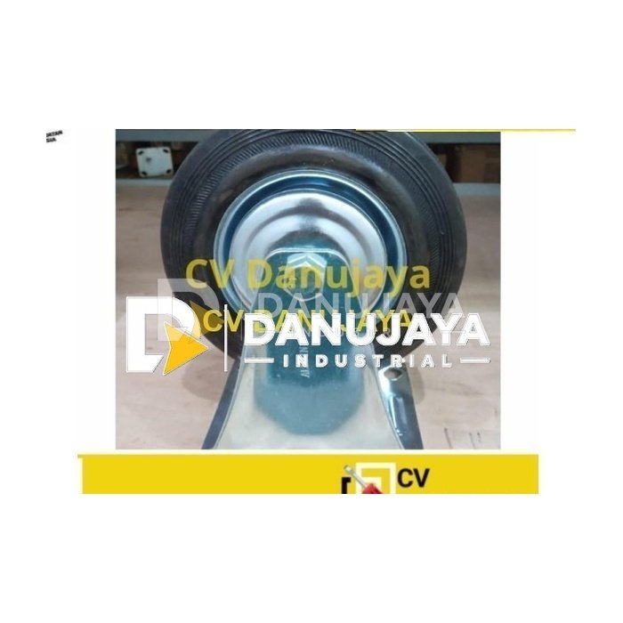 Roda Troli Karet Caster Rigid Ruber Nylon Mati Size 6" 6 Inch Allwin