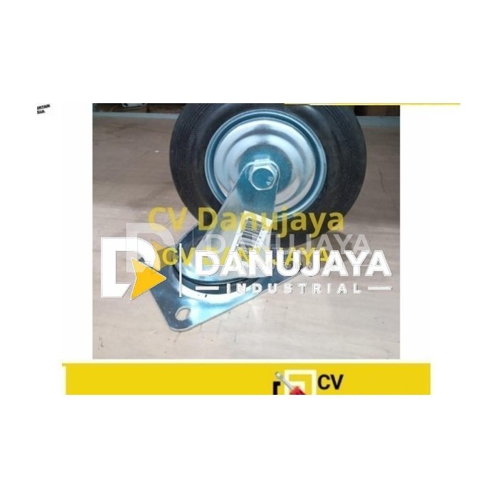 Roda Troli Karet Caster Swivel Rubber Nylon Hidup 6" 6 Inch Allwin