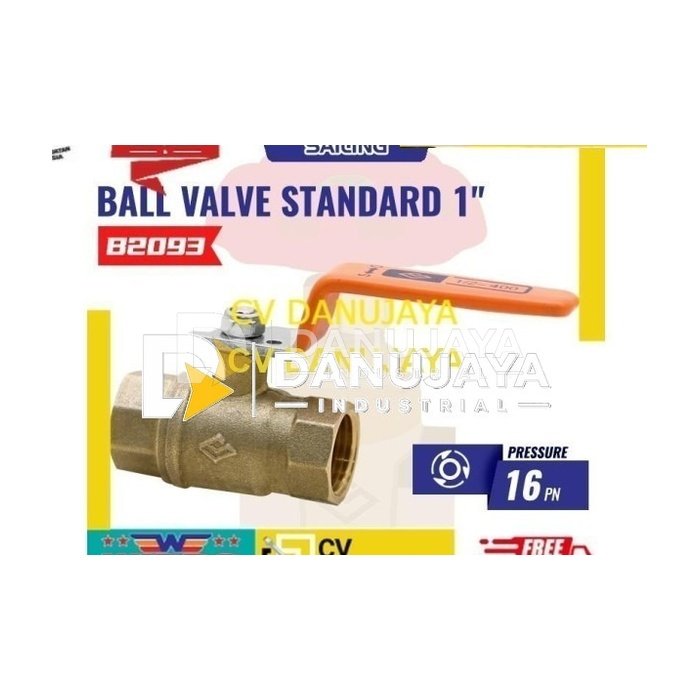 SAILING Ball Valve Kran Kuningan Std(B2093) 1"