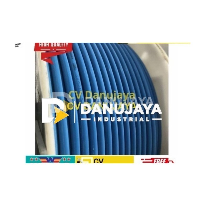 Selang PU Biru TW Angin Udara 8x6mm1 Roll 100 Meter Wipro