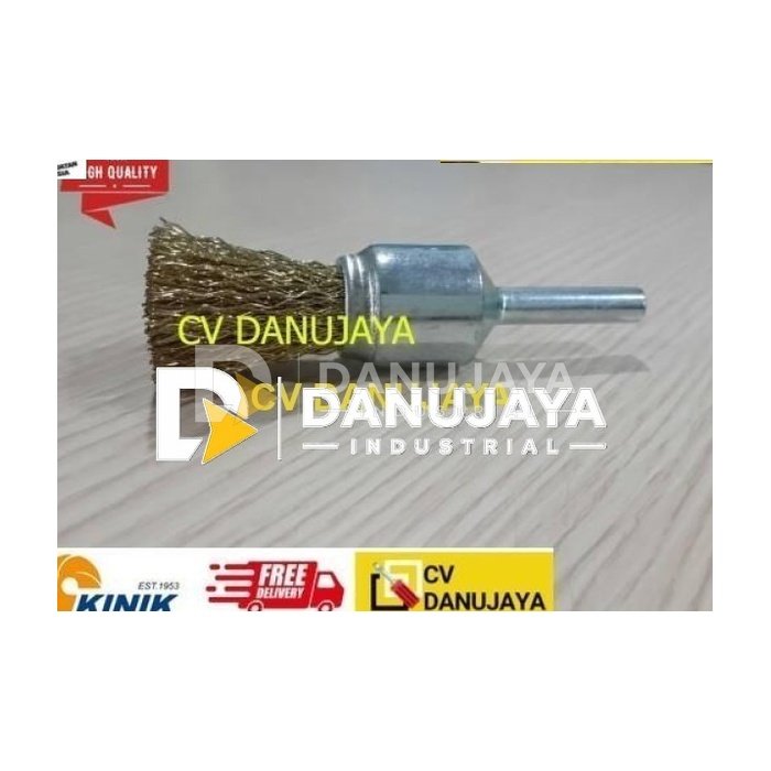 Sikat Kawat Kuningan 3/4(20mm) Gagang 6 mm KINIK