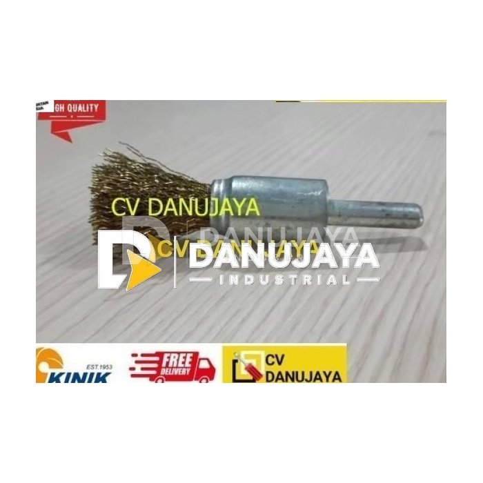 Sikat Kawat Kuningan 5/8 (16mm) Gagang 6 mm KINIK