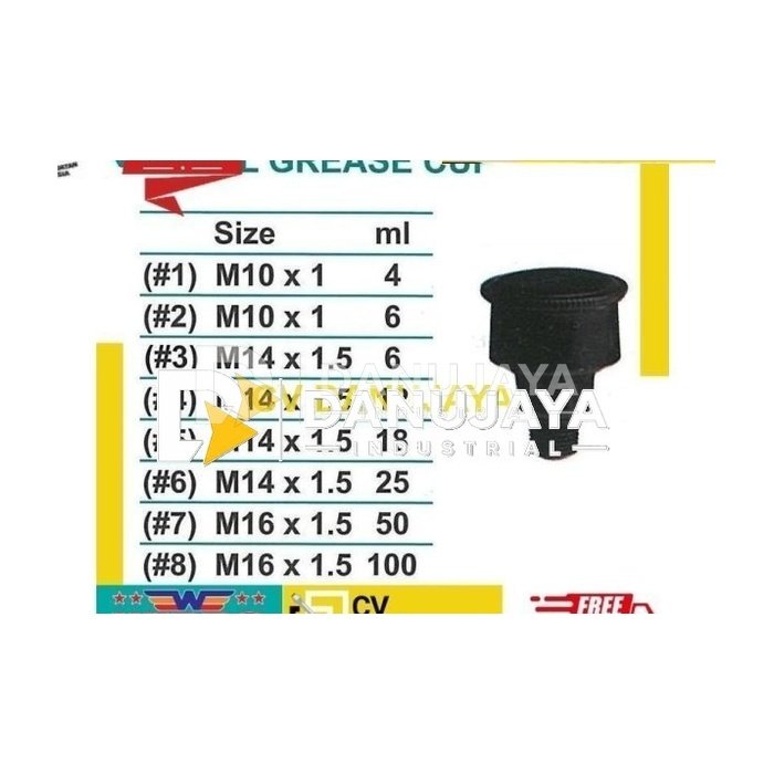 Steel Grease Cup M14 X 1.5 Cap. 6 ML #2 Wipro