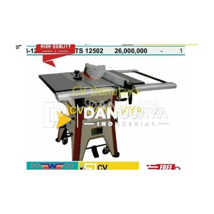 Table Saw Tablesaw Mesin Gergaji Meja 10" Inchi inch WIPRO TS12502