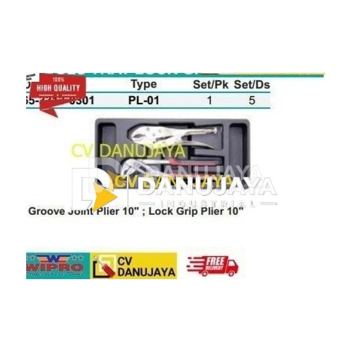 TOOLS TRAY LOCK GRIP PLIER 2 Pcs PL-01 - WIPRO