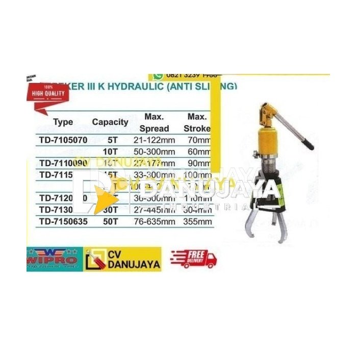 TREKER III K Hydraulic Hidrolis ANTI SLIDING Cap. 5T Wipro TD-7105070