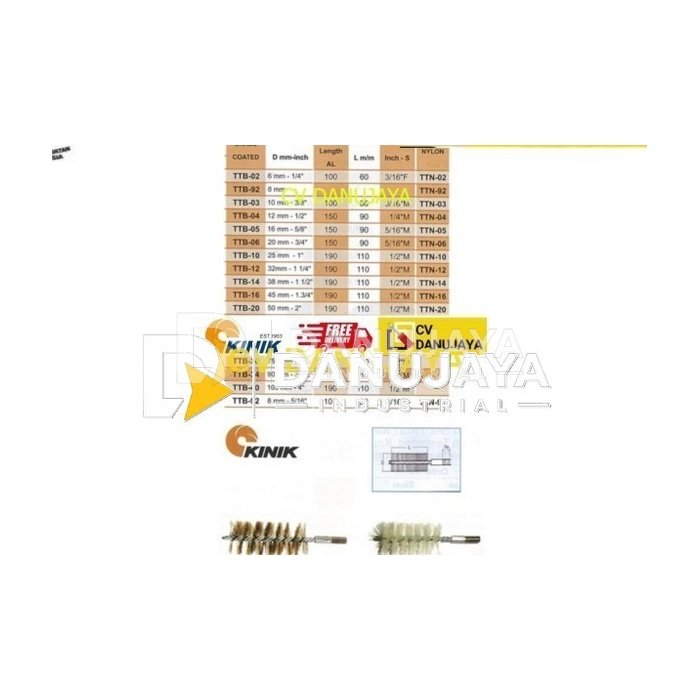 Tube brushes Thread Sikat Pipa 1 .3/4 inch 45mm merk Kinik TTB 16