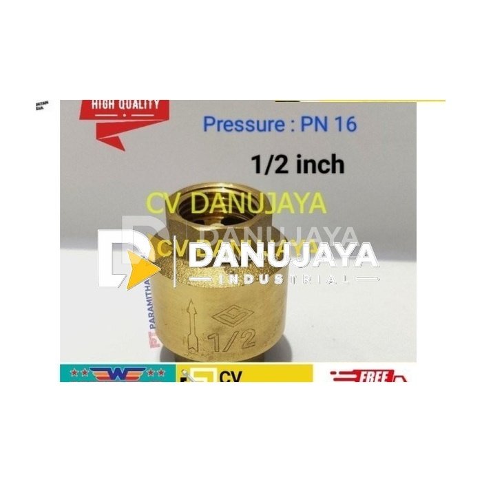 Tusen klep 1/2" / spring lift check valve brass kuningan Onda Sailing