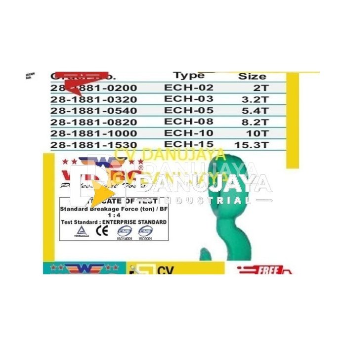Twist eye choke hook ECH 03 kap 3.2 ton wipro