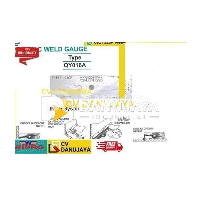 V-Wac Weld Welding Gauge Alat Ukur Las QY016A - Wipro
