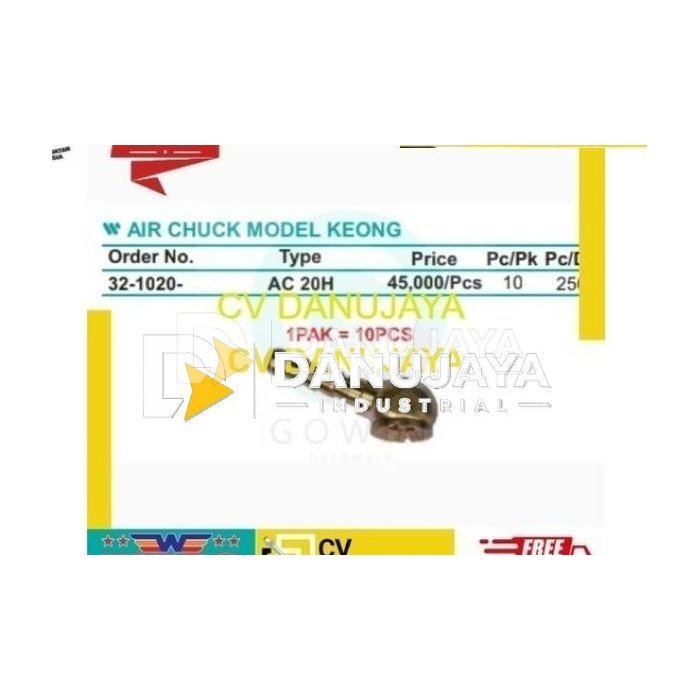Wipro Air chuck model keong alat isi angin ban bulat tire chuk keong