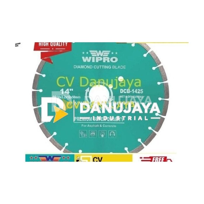 Wipro Diamond Cutting Blade Asphalt Pisau Potong Aspal DCB-1425 14"