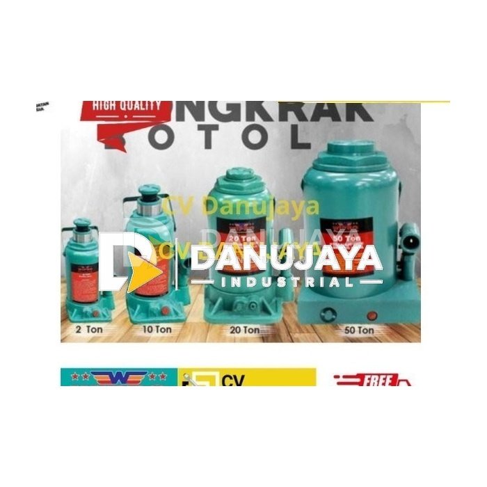 WIPRO Dongkrak Botol Tabung 2 Ton / Hydraulic Bottle Jack 2 Ton