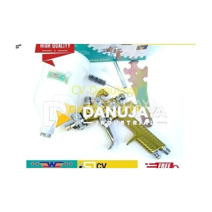 WIPRO F200G Spray gun 1.4mm HVLP tabung Atas 600cc - Alat Semprot Cat