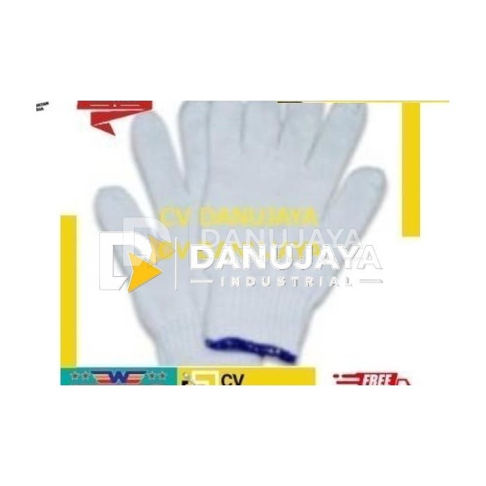 WIPRO KAOS Sarung TANGAN KATUN BIRU 5 BENANG SAFETY GLOVE