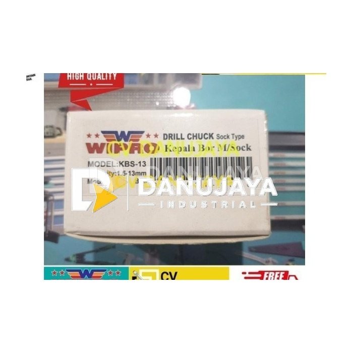 WIPRO Kepala Bor / Drill Chuck Model Sock (B16) 13mm (15-13mm) KBS-13