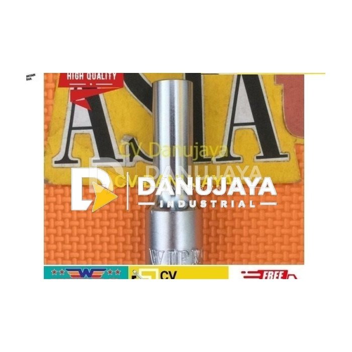 (WIPRO) Kunci Sock Panjang 10mm 6PT 1/2" (sok LONG)