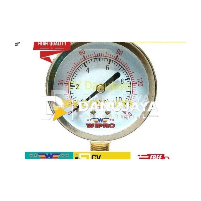 Wipro Manometer Minyak Alat Ukur Tekanan Gas Udara 2.5" Inch - 6-10