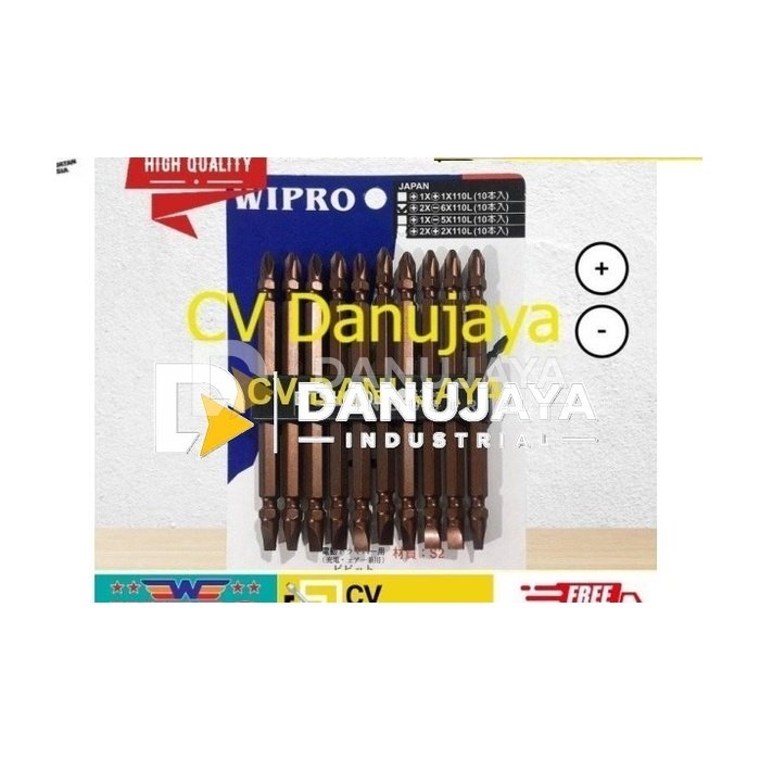 WIPRO Mata Obeng Angin Panjang PH2 x 110 -/+ , +/+