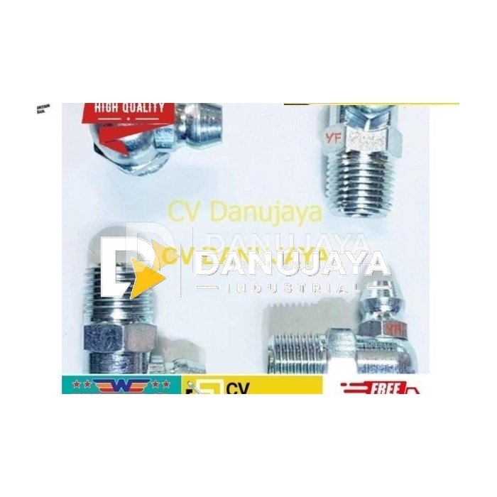 WIPRO Nepel/Napel/Nipple Grease/Gemuk 1/8 (1/8 mm/1/8mm) Bengkok 90°