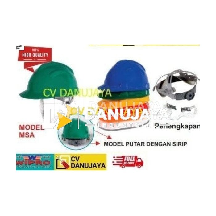 WIPRO Topi Helm Proyek M/ Putar Biru Merah Hijau Kuning Orange Putih