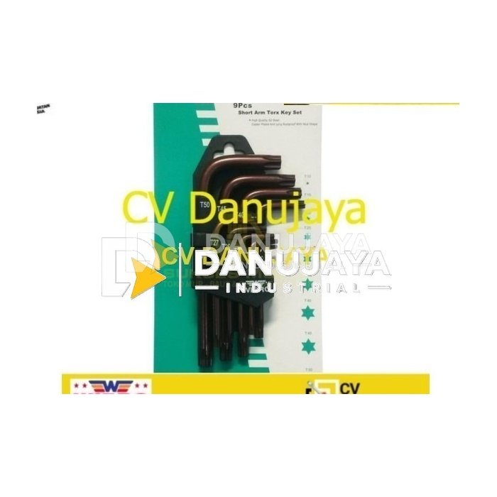 WIPRO TS-219 Kunci L Set 9 pcs - Kunci L Set Model Bintang Pendek