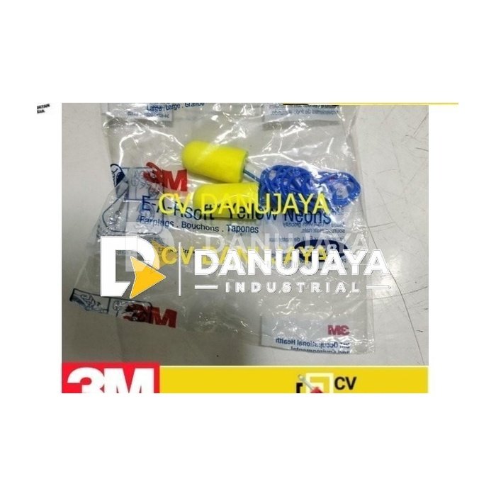 Yellow Neons Ear Plug Pelindung Sumbat Telinga Corded 3M 311-1251