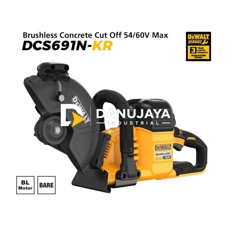 Dewalt Brushless Concrete Cut-Off / Mesin Potong Beton Baterai 54/60V Max 230mm DCS691N-KR (Unit Only)