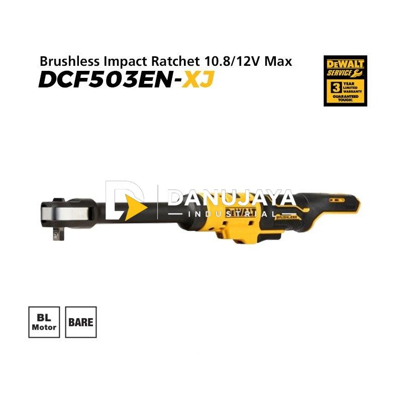 Dewalt Brushless Impact Ratchet 10.8/12V Max SQ 3/8" DCF503EN-XJ (Unit Only)