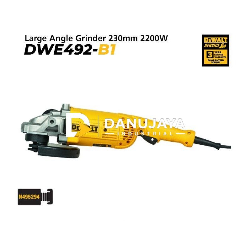 Dewalt Large Angle Grinder / Gerinda Tangan Listrik 230mm 2200Watt DWE492