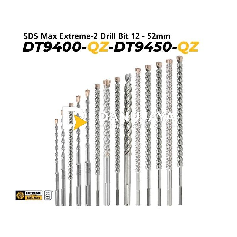 Dewalt SDS Max Extreme-2 Drill Bit / Mata Bor Beton 12 - 52mm