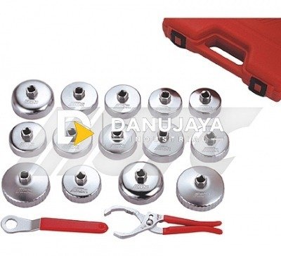 JTC 4666-Steel Oil Filter Socket Mata Kunci Sock Set (16Pcs)