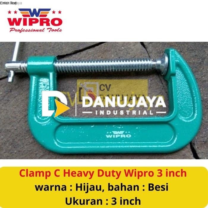 Clamp Catokan Penjepit Klem C G Heavy Duty Wipro 3" inch
