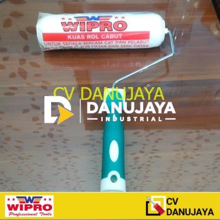 Kuas Roller Cat Tembok Dinding Rumah Wipro + gagang 9" Putih