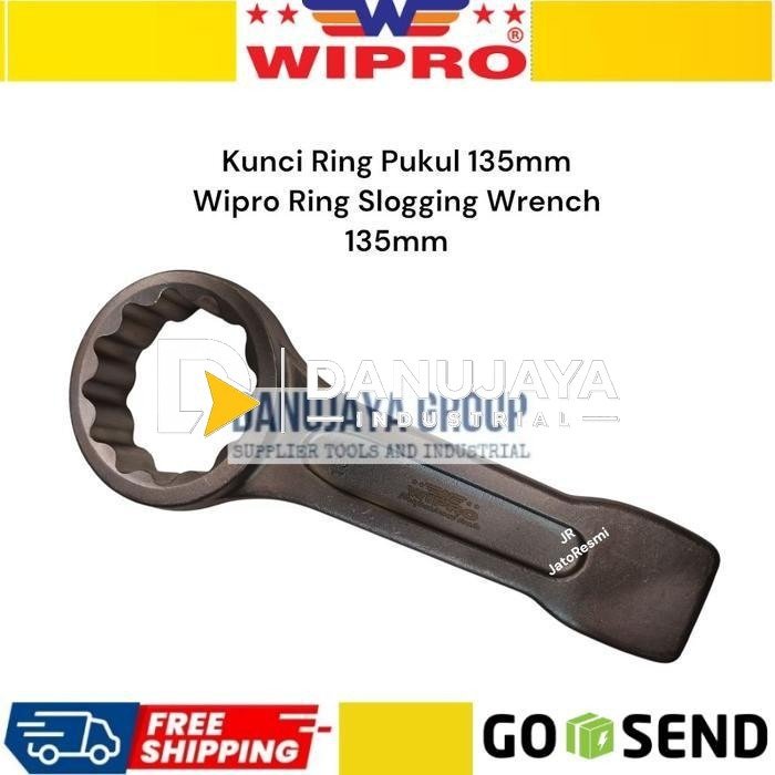 Wipro Ring Slogging Sloging Wrench 135mm 135 mm Kunci Ring Pukul Heavy Duty Baja Tempa untuk Proyek & Pabrik
