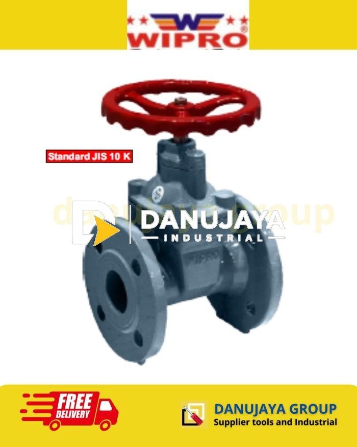 WIPRO Gate Valve Flange G-3800 PN16 Standard JIS 10K Katup Pintu Air Industri Heavy Duty DN50 DN65 DN80 DN100 DN150 DN200