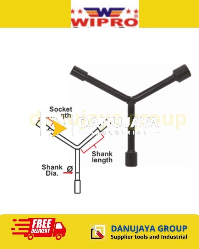 Kunci Shock Shok Sok Y 3 Cabang Arah Hitam Wipro 8 9 10 11 12 mm