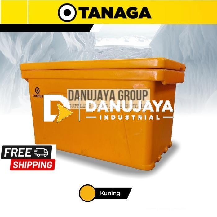 TANAGA Cooler Box 100 Liter 100L 100Liter Cool Box Kotak dingin Coolbox Es Batu Ikan Daging Makanan Minuman Ice Box Termos Pendingin Tahan Lama - kuning