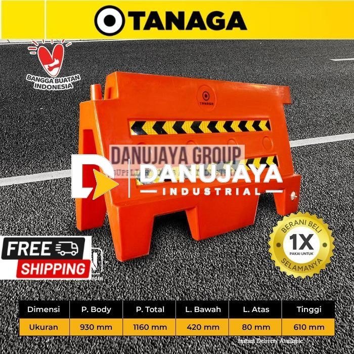 TANAGA Delta Water Barrier Barier Road Barrier Orange Batas Pembatas Jalan Tumpuk Plastik Traffic Trafic Road