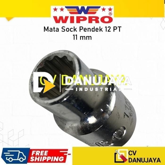 Mata Kunci Kunci Sock Shock Soket Socket Sok Wipro 1/2" Inch x 11mm 12PT CRV chrome vanadium steel