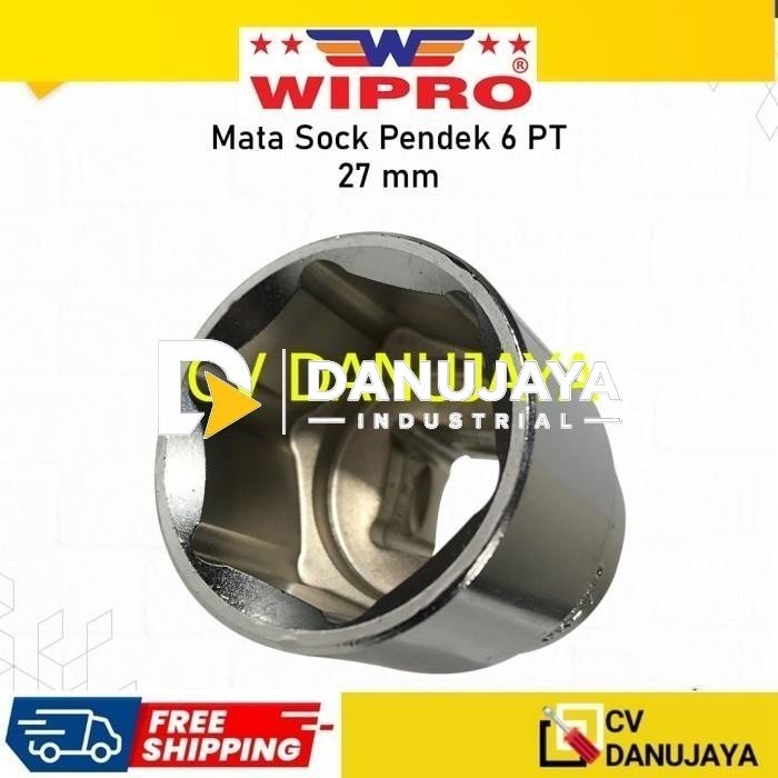 Mata Kunci Kunci Sock Shock Soket Socket Sok Wipro 1/2" Inch x 27mm CRV chrome vanadium steel